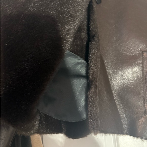 Zara Reversible Leather Faux Fur Jacket - Picture 5 of 5
